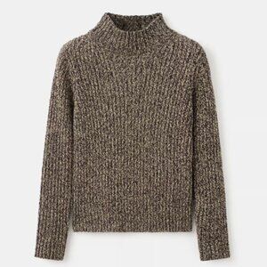 Speckled perkins-neck sweater